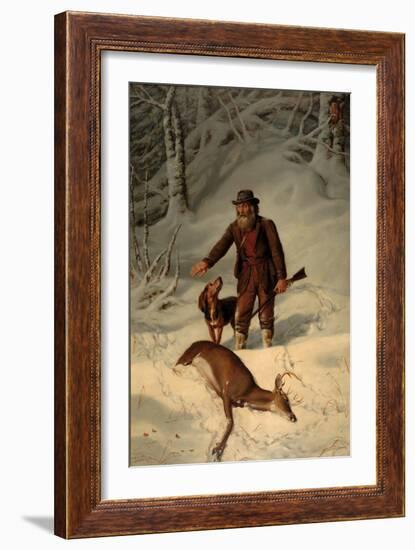 Captain Parker, Still Hunting in the Snow, 1881-Arthur Fitzwilliam Tait-Framed Giclee Print