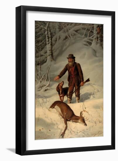 Captain Parker, Still Hunting in the Snow, 1881-Arthur Fitzwilliam Tait-Framed Giclee Print