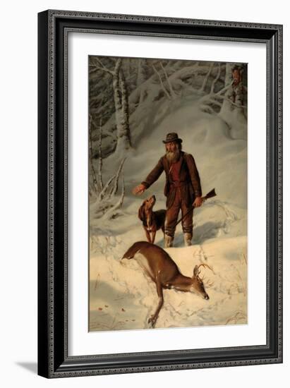 Captain Parker, Still Hunting in the Snow, 1881-Arthur Fitzwilliam Tait-Framed Giclee Print