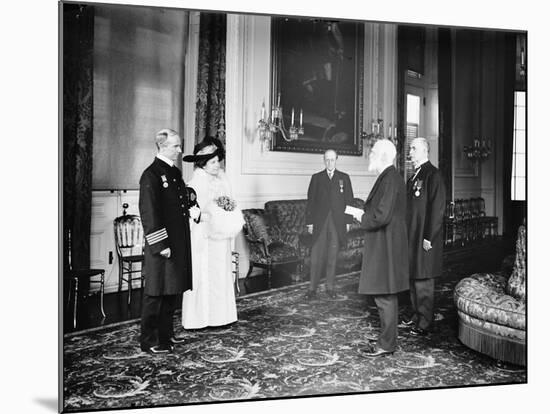 Captain Rostron of the Carpathia is presented with the American Cross of Honour, 1913-Harris & Ewing-Mounted Photographic Print