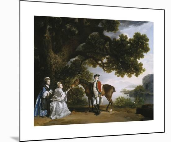 Captain Samuel Sharpe Pocklington with His Wife, Pleasance, and possibly His Sister, Frances-George Stubbs-Mounted Premium Giclee Print