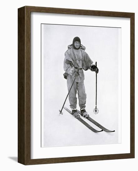 Captain Scott, British polar explorer, in the Antarctic, 1911-Herbert Ponting-Framed Photographic Print