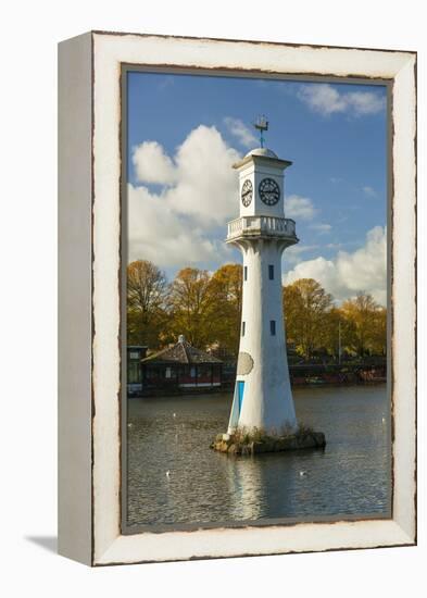 Captain Scott Memorial Lighthouse, Roath Park, Cardiff, Wales, U.K.-Billy Stock-Framed Premier Image Canvas
