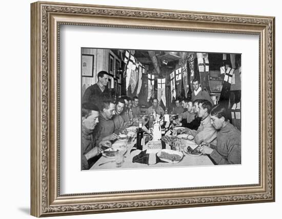 Captain Scott's Last Birthday Dinner June 6th 1911, from Scott's Last Expedition-Herbert Ponting-Framed Photographic Print