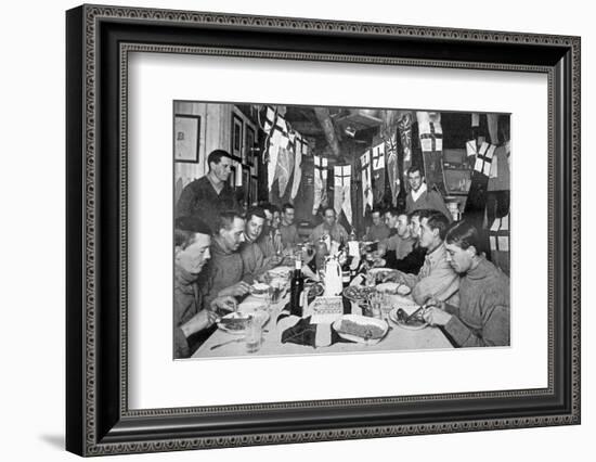 Captain Scott's Last Birthday Dinner June 6th 1911, from Scott's Last Expedition-Herbert Ponting-Framed Photographic Print