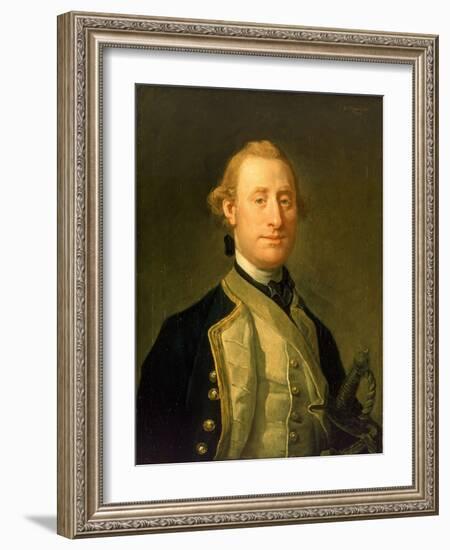 Captain Sir Alexander Schomberg (1720-1804), 1763 (Oil on Canvas)-William Hogarth-Framed Giclee Print