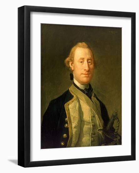 Captain Sir Alexander Schomberg (1720-1804), 1763 (Oil on Canvas)-William Hogarth-Framed Giclee Print