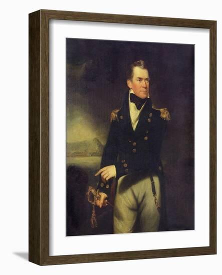 Captain Sir George Ralph Collier (1774-1824), C.1814 (Oil on Canvas)-William Beechey-Framed Giclee Print