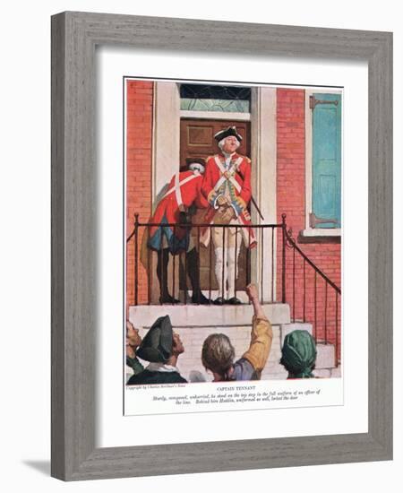 Captain Tennant: Sturdy, Composed, Unhurried, He Stood on the Top Step in the Full Uniform of an Of-Newell Convers Wyeth-Framed Giclee Print