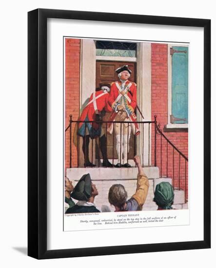 Captain Tennant: Sturdy, Composed, Unhurried, He Stood on the Top Step in the Full Uniform of an Of-Newell Convers Wyeth-Framed Giclee Print