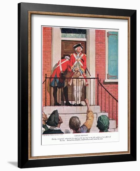 Captain Tennant: Sturdy, Composed, Unhurried, He Stood on the Top Step in the Full Uniform of an Of-Newell Convers Wyeth-Framed Giclee Print