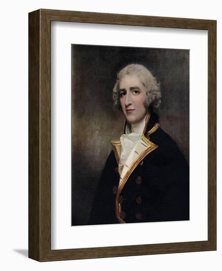 Captain William Bentinck (1764-181), Naval Commander, 1787-1788-George Romney-Framed Giclee Print