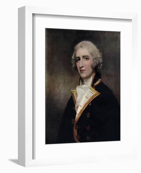 Captain William Bentinck (1764-181), Naval Commander, 1787-1788-George Romney-Framed Giclee Print