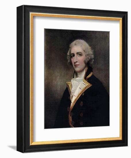Captain William Bentinck (1764-181), Naval Commander, 1787-1788-George Romney-Framed Giclee Print