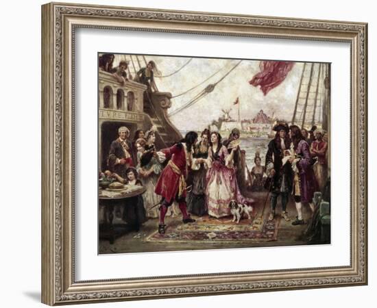 Captain William Kidd in New York Harbor-Jean Leon Gerome Ferris-Framed Giclee Print