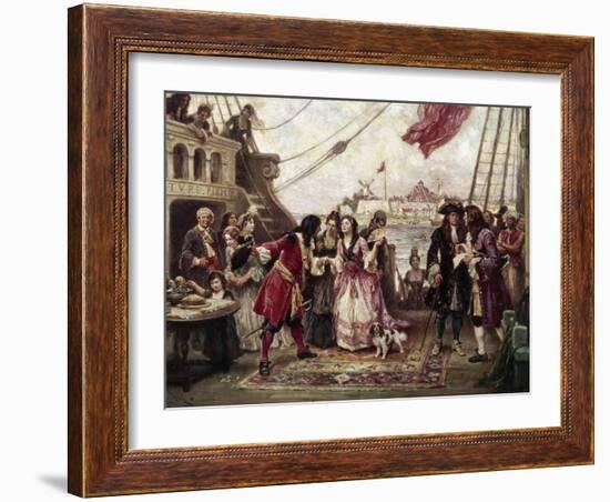 Captain William Kidd in New York Harbor-Jean Leon Gerome Ferris-Framed Giclee Print