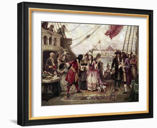 Captain William Kidd in New York Harbor-Jean Leon Gerome Ferris-Framed Giclee Print