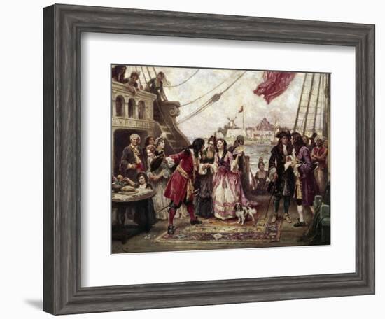 Captain William Kidd in New York Harbor-Jean Leon Gerome Ferris-Framed Giclee Print