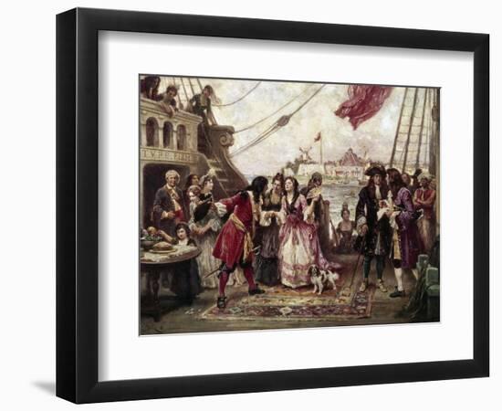 Captain William Kidd in New York Harbor-Jean Leon Gerome Ferris-Framed Giclee Print