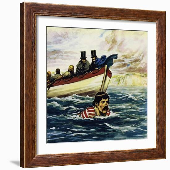 Captain William Webb Was the First Man to Swim the Channel-Alberto Salinas-Framed Giclee Print