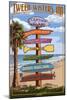 Captiva Island, Florida - Destinations Signpost-Lantern Press-Mounted Art Print