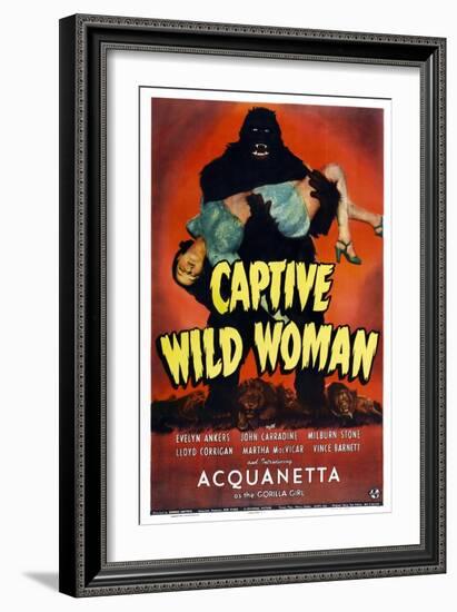Captive Wild Woman-null-Framed Art Print