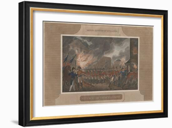 Capture and Burning of the City of Washington, 1815-null-Framed Giclee Print