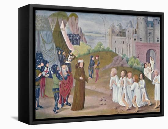 'Capture of Calais (Lambeth Palace Library), 14th century, (1903)-Unknown-Framed Premier Image Canvas