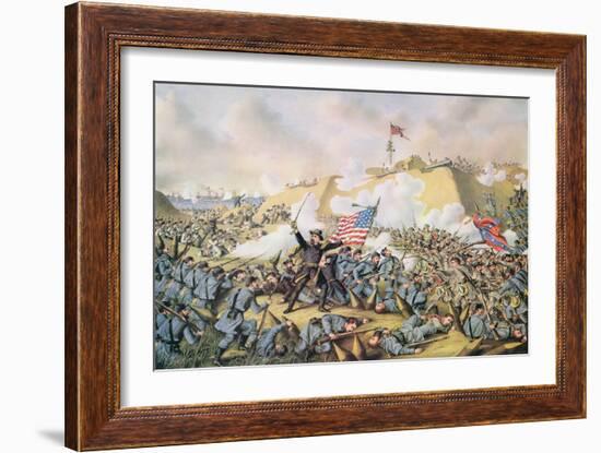 Capture of Fort Fisher, 15th January 1865, Engraved by Kurt and Allison, 1890-American School-Framed Giclee Print