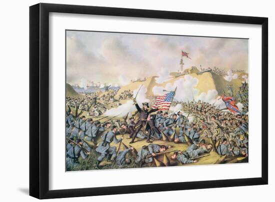 Capture of Fort Fisher, 15th January 1865, Engraved by Kurt and Allison, 1890-American School-Framed Giclee Print