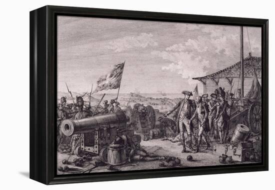 Capture of Island of Grenada, July 4, 1779-Francois Godefroy-Framed Premier Image Canvas