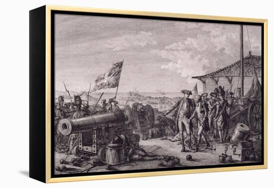 Capture of Island of Grenada, July 4, 1779-Francois Godefroy-Framed Premier Image Canvas