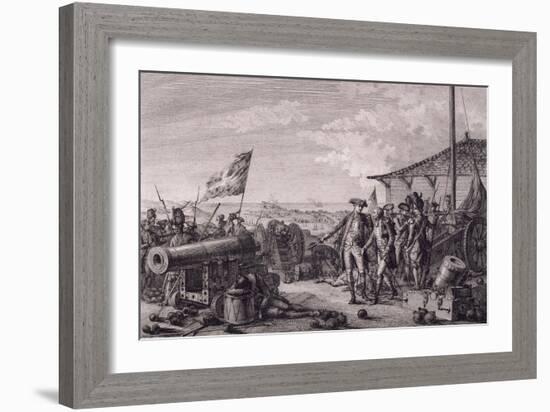 Capture of Island of Grenada, July 4, 1779-Francois Godefroy-Framed Giclee Print