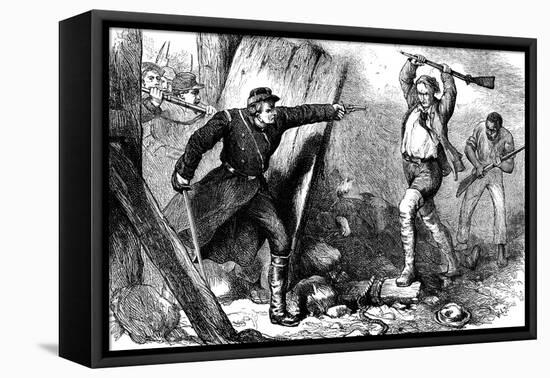 Capture of John Brown in the Engine House, C1880-null-Framed Premier Image Canvas