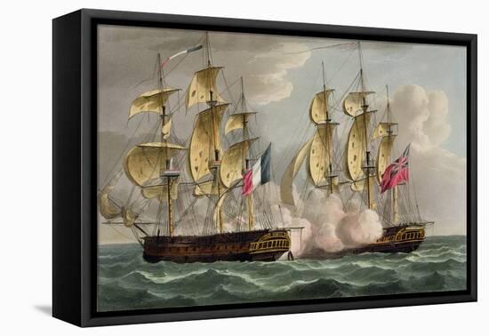 Capture of L'Immortalite, October 20th 1798-Thomas Whitcombe-Framed Premier Image Canvas