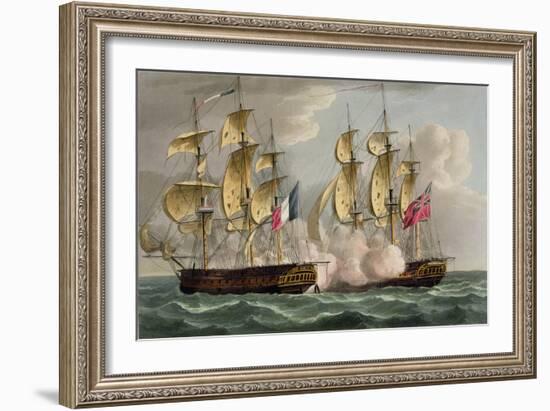 Capture of L'Immortalite, October 20th 1798-Thomas Whitcombe-Framed Giclee Print