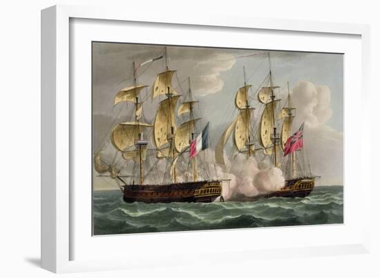 Capture of L'Immortalite, October 20th 1798-Thomas Whitcombe-Framed Giclee Print