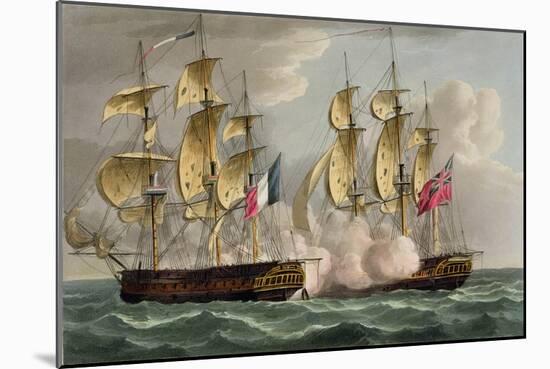 Capture of L'Immortalite, October 20th 1798-Thomas Whitcombe-Mounted Giclee Print