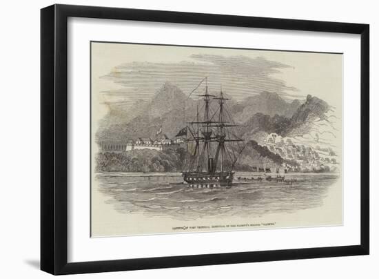 Capture of Port Truxillo, Honduras, by Her Majesty's Steamer Plumper-null-Framed Giclee Print