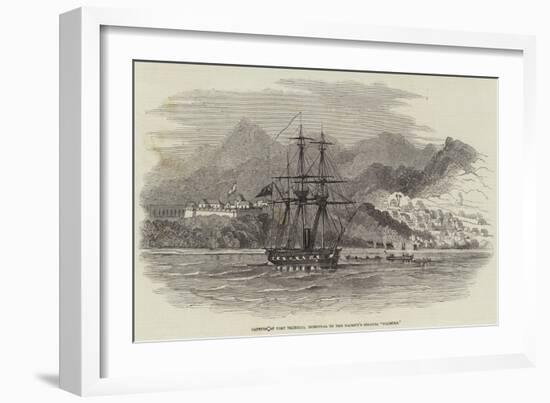 Capture of Port Truxillo, Honduras, by Her Majesty's Steamer Plumper-null-Framed Giclee Print