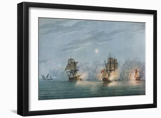 'Capture of the Badere-I-Zaffér', c1809-Nicholas Pocock-Framed Giclee Print