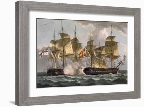 Capture of the Mahonesa, October 13th 1796, Engraved by Thomas Sutherland-Thomas Whitcombe-Framed Giclee Print