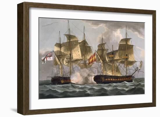 Capture of the Mahonesa, October 13th 1796, Engraved by Thomas Sutherland-Thomas Whitcombe-Framed Giclee Print