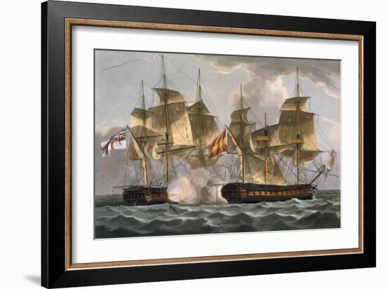 Capture of the Mahonesa, October 13th 1796, Engraved by Thomas Sutherland-Thomas Whitcombe-Framed Giclee Print