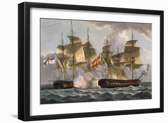 Capture of the Mahonesa, October 13th 1796, Engraved by Thomas Sutherland-Thomas Whitcombe-Framed Giclee Print