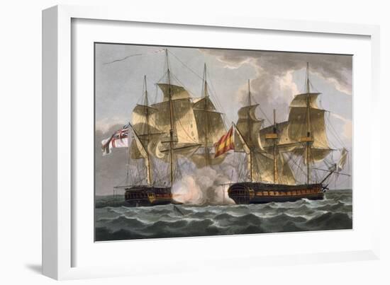 Capture of the Mahonesa, October 13th 1796, Engraved by Thomas Sutherland-Thomas Whitcombe-Framed Giclee Print
