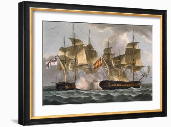 Capture of the Mahonesa, October 13th 1796, Engraved by Thomas Sutherland-Thomas Whitcombe-Framed Giclee Print