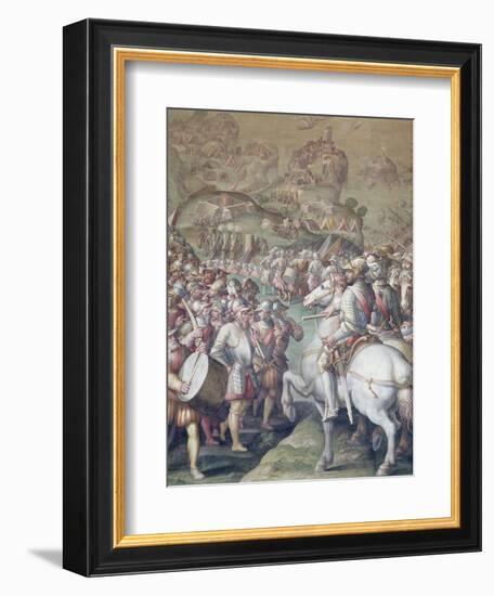 Capture of the Porto Ercole, 1555-72-Giorgio Vasari-Framed Giclee Print