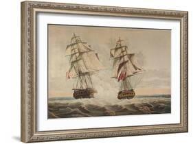 'Capture of the President', c1815-Thomas Buttersworth-Framed Giclee Print