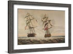 'Capture of the President', c1815-Thomas Buttersworth-Framed Giclee Print